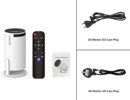 Loak Ultra 4K - 180° Draagbare Projector met WiFi en Bluetooth